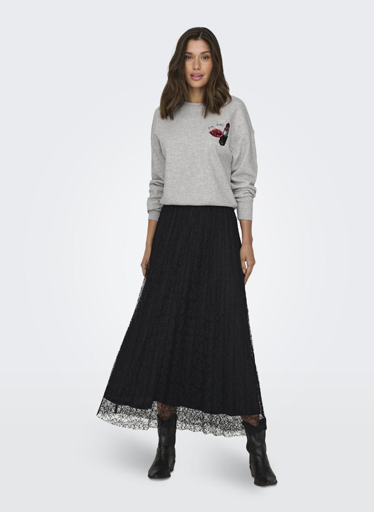 ONLY Mesh Detail Pleated Maxi Skirt - Image 5