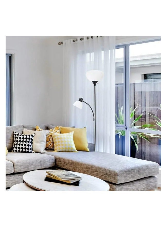 PRIMO PLUS Floor Stand Lamp White Light Black/White combination material 10X70.5X8.7 inch - Image 4