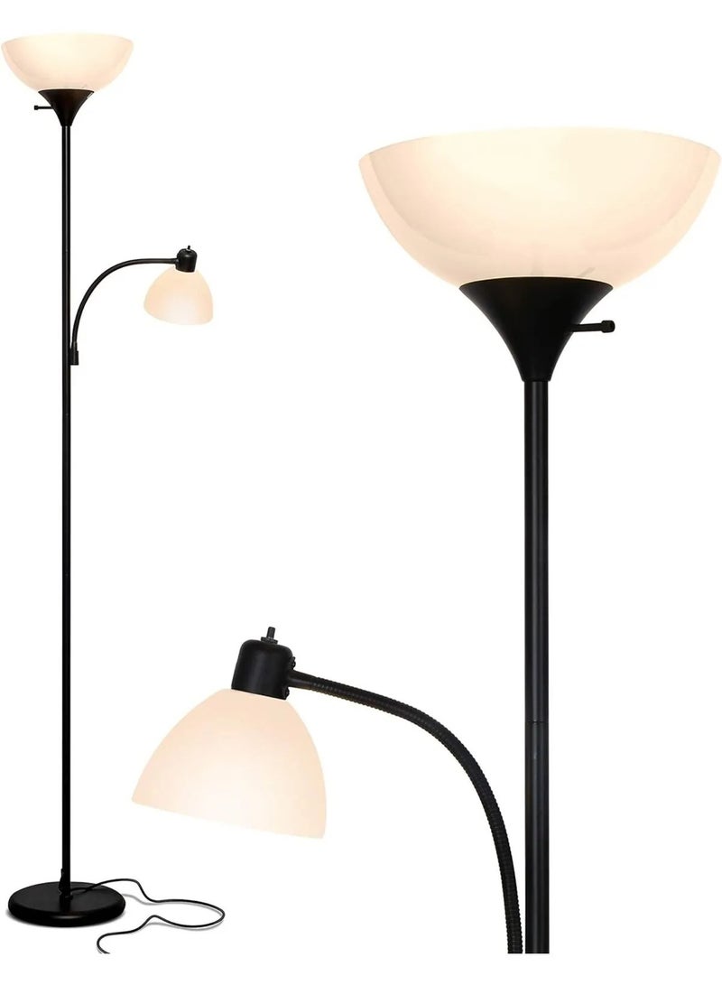 PRIMO PLUS Floor Stand Lamp White Light Black/White combination material 10X70.5X8.7 inch - Image 1