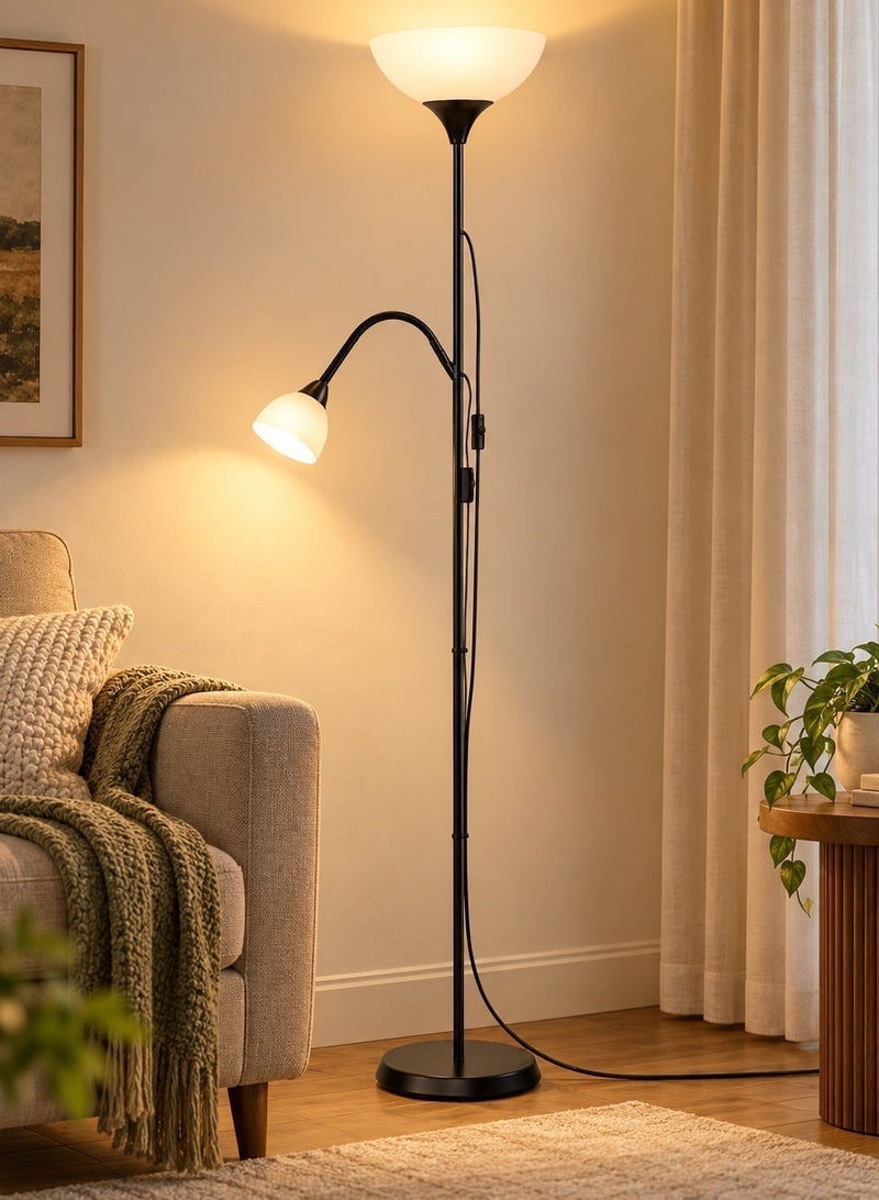 PRIMO PLUS Floor Stand Lamp White Light Black/White combination material 10X70.5X8.7 inch - PR188 - Image 3