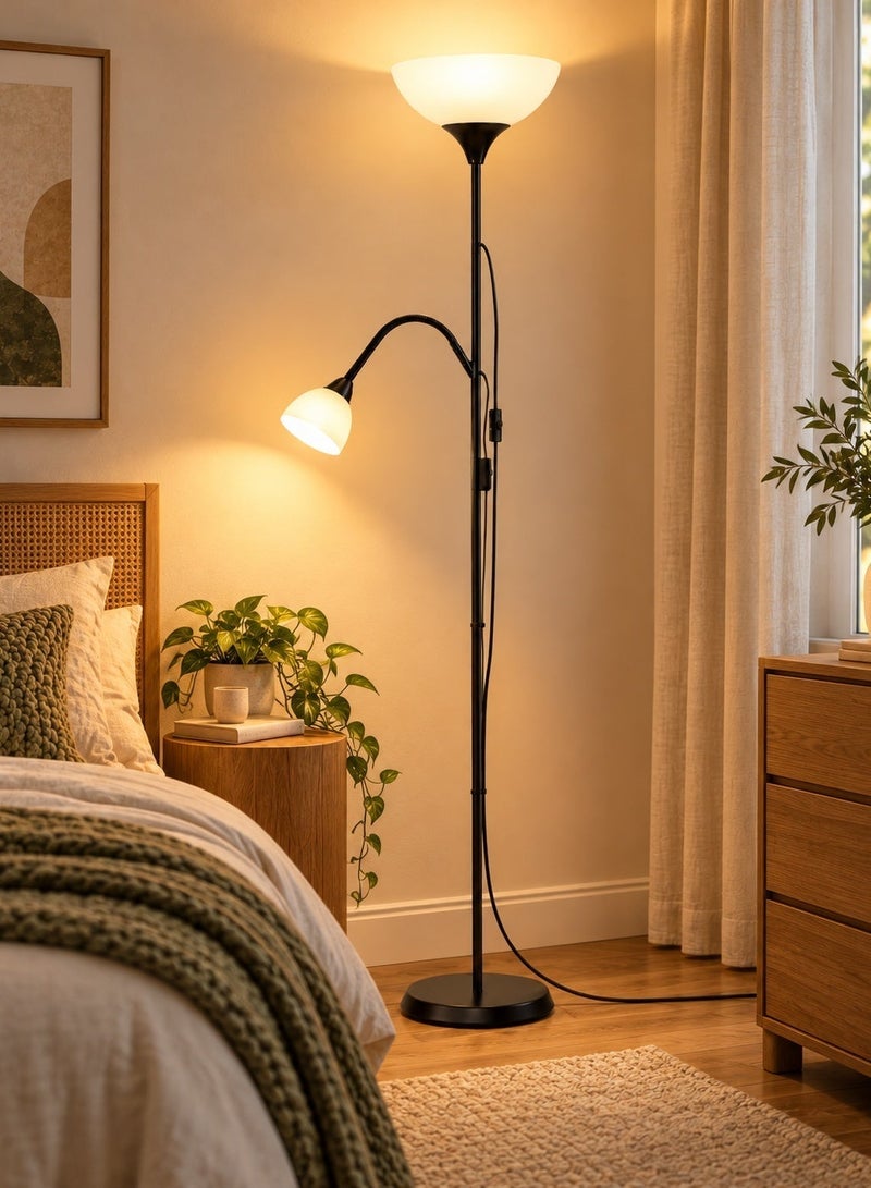 PRIMO PLUS Floor Stand Lamp White Light Black/White combination material 10X70.5X8.7 inch - PR188 - Image 2