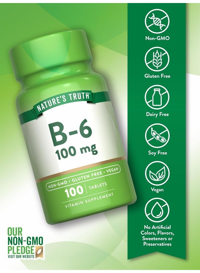 Nature's Truth أقراص فيتامين ب-6 100 ملغ، 100 حبة - Image 3