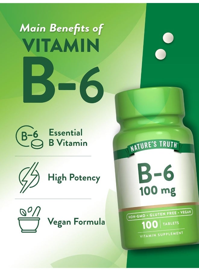 Nature's Truth أقراص فيتامين ب-6 100 ملغ، 100 حبة - Image 5