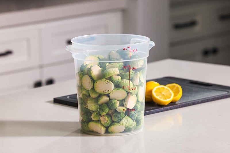 Cambro 4Qt BPA-Free Food Storage Containers with Lid - Pack of 2, Ideal for Pantry & Fridge Organization - Image 4