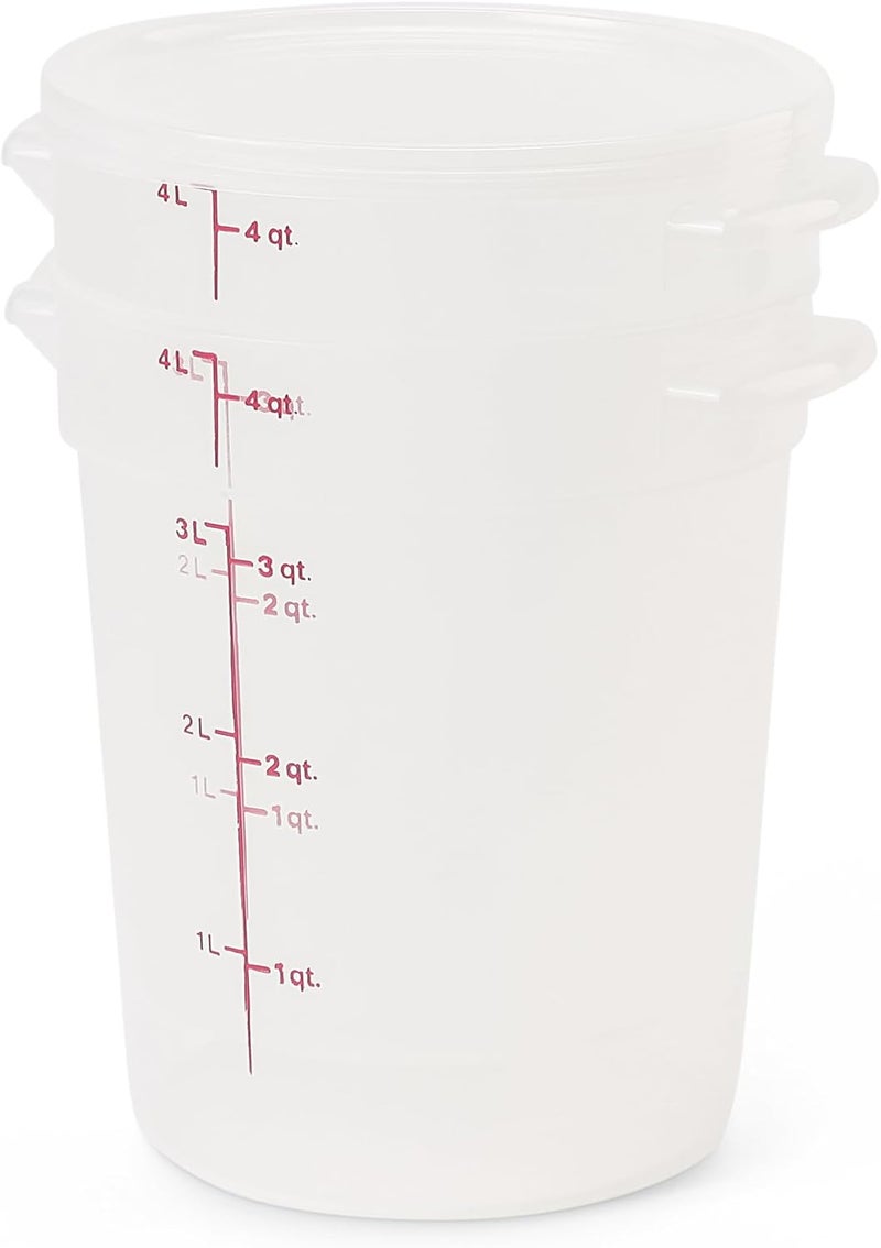Cambro 4Qt BPA-Free Food Storage Containers with Lid - Pack of 2, Ideal for Pantry & Fridge Organization - Image 2