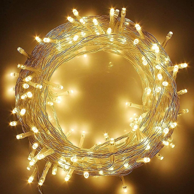 Desidiya LED Rice Light for Decoration String and Series Light for Diwali Christmas Indoor Outdoor Decoration Bedroom Wedding Birthday Party Patio12 Meter 39 Foot WarmWhite Pack of 6 - Image 1