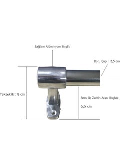 Eym Pipe Fitting Flange Ceiling Mount Aluminum  - Image 2