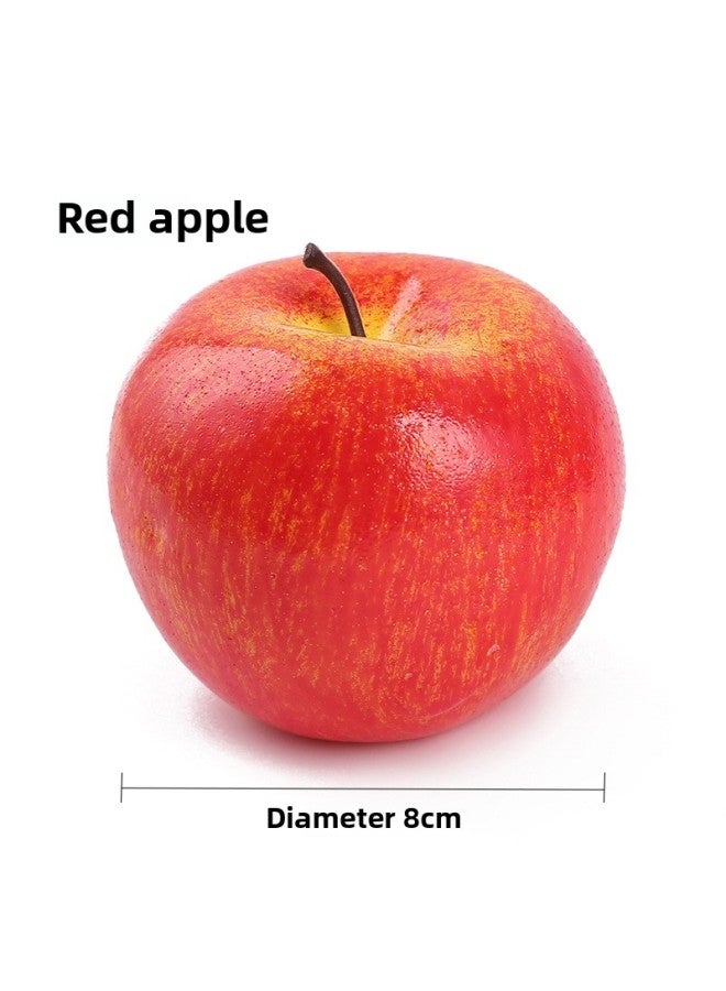 Simulation Fruit And Vegetable Simulation Green For Apple Red For Apple Snake Fruit Cabinet Decoration Photography Props Simulation Fruit-Color:Red For Apple  - Image 1