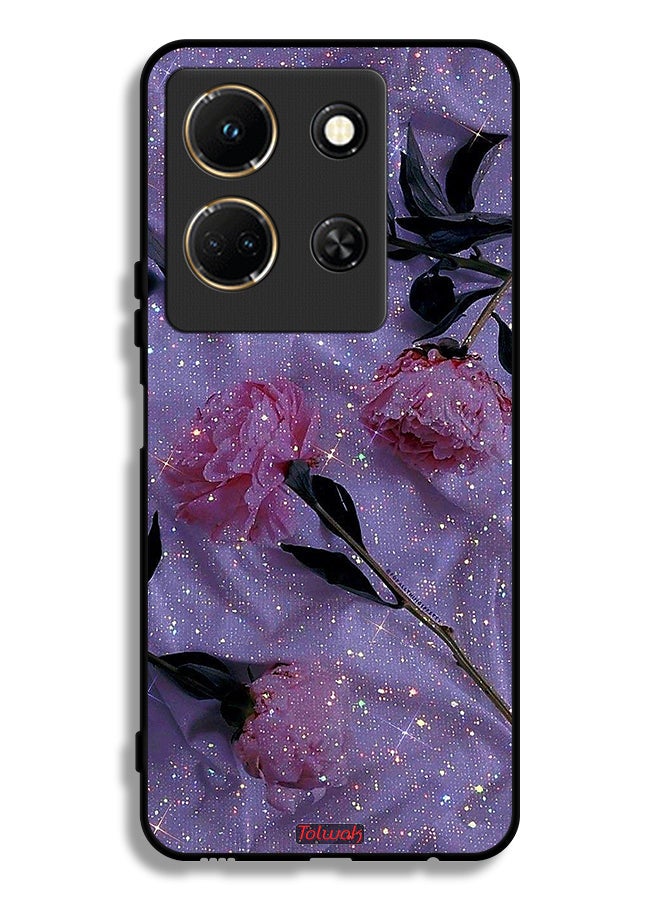 Tolwak Infinix Note 30 Protective Case Cover Glitter Roses - Image 1