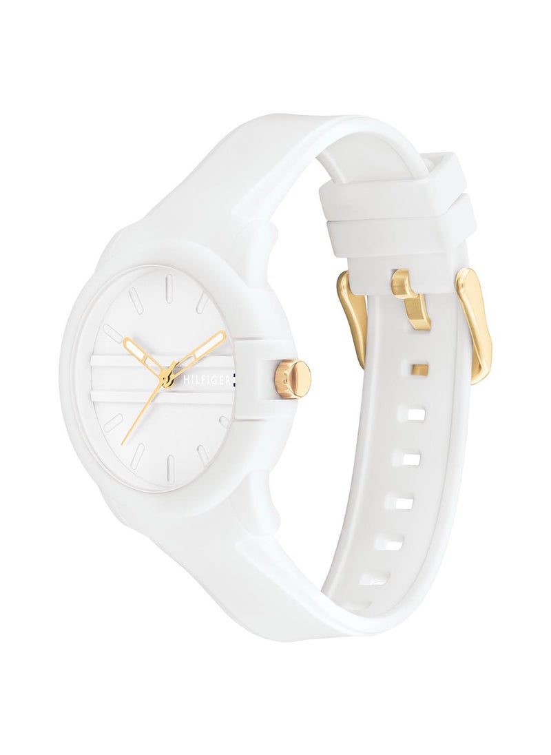 TOMMY HILFIGER Women's Analog Round Shape Silicone Wrist Watch 1782687 - 36 Mm  - Image 2