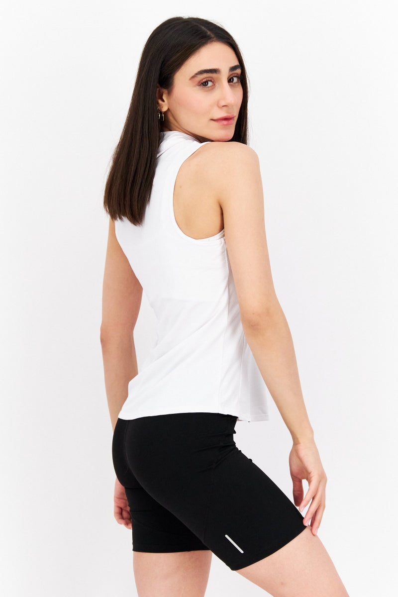 X by Gottex Women Sportswear Fit Sleeveless Training Top, White - Image 4