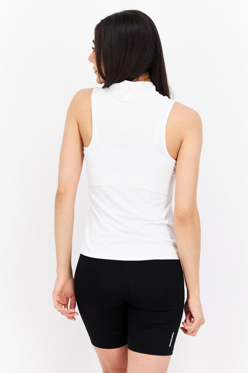 X by Gottex Women Sportswear Fit Sleeveless Training Top, White - Image 4