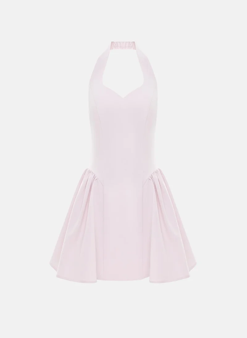 Lichi  Strapless mini dress with voluminous inserts on the skirt and an open back for Women | Best Price UAE