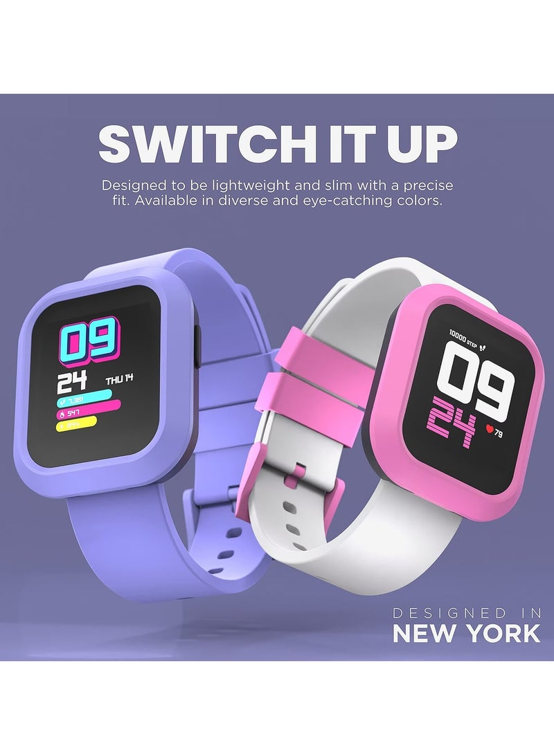 iTouch Unisex Interactive Flex Watch Purple/Pink with  Interchangeable Silicone Strap, TF409A-N09 - Image 2