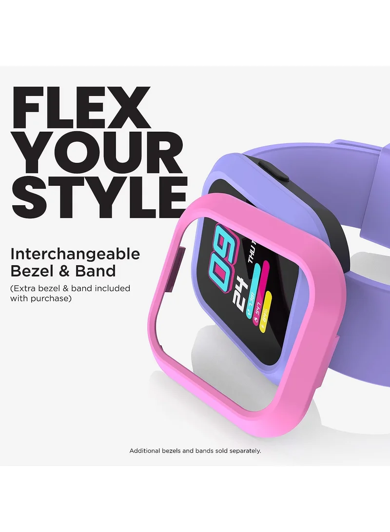 iTouch iTouch Unisex Interactive Flex Watch Purple/Pink with  Interchangeable Silicone Strap, TF409A-N09