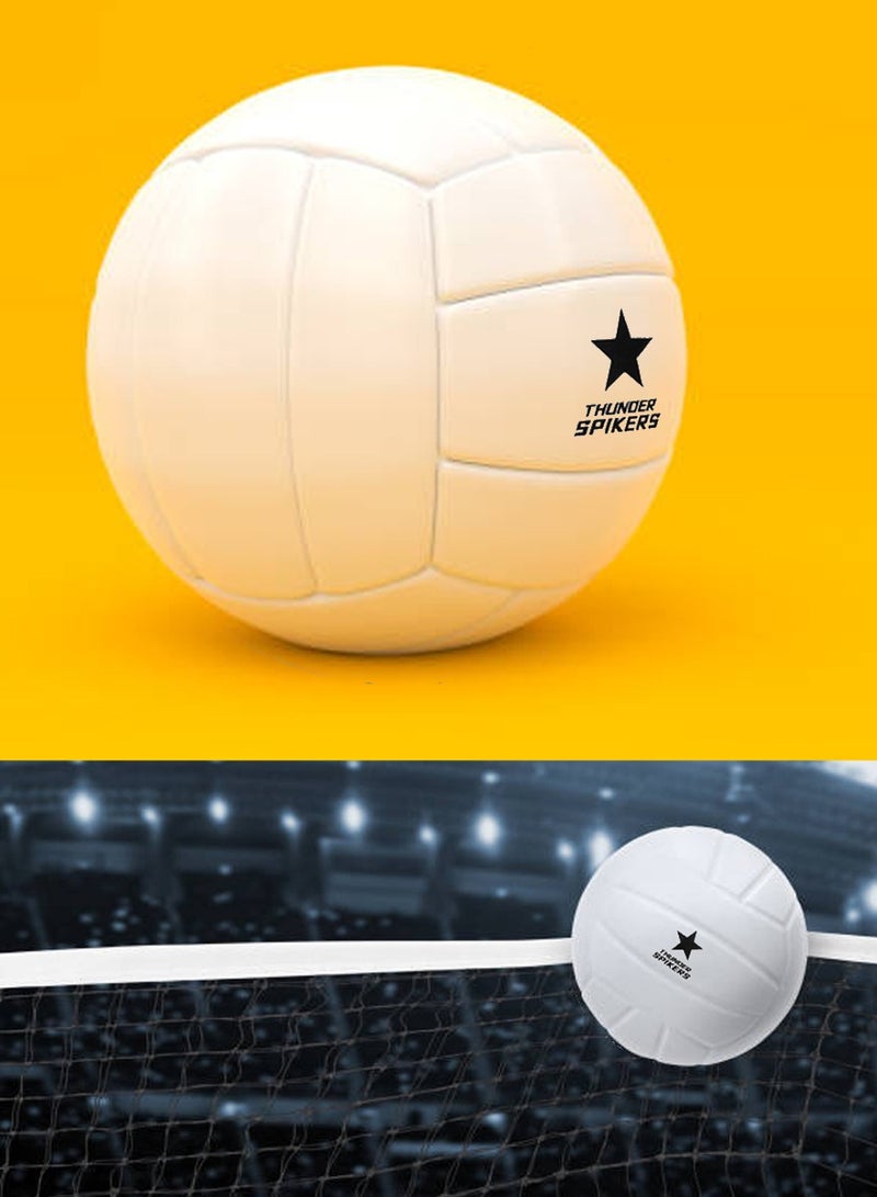 Thunder Spikers Volleyball, Premium Quality PU Leather Volleyballs Of Offical Size 5, Best Volleyball Balls For Outdoor and Indoor Recreational Play and Games, Beach Volleyball, Volleyball For Gym, Games and Training - Image 1