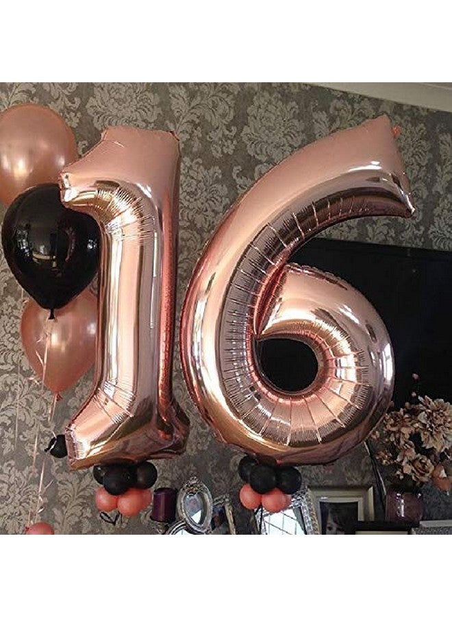 Tellpet Rose Gold Number 6 Balloon, 6Th Birthday Party Balloons, 40 Inch - Image 4