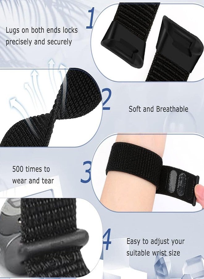 Sundara Sport Loop Nylon Watch Bands Compatible with Charge 6/5, Adjustable Breathable Replacement Soft Nylon Loop Wristband for Women/Men. - Image 2