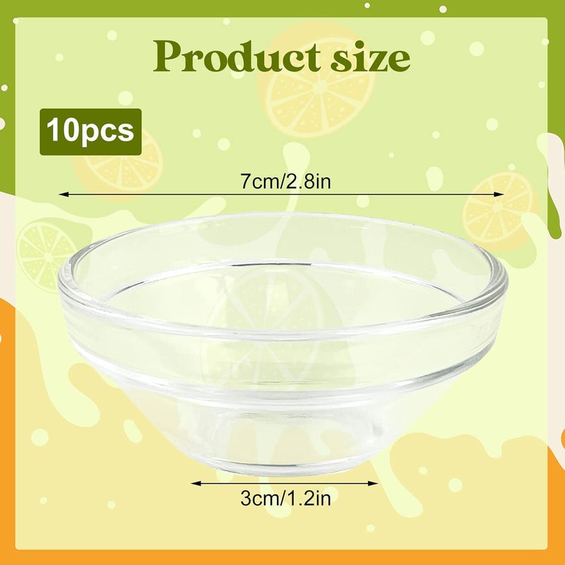 FMOACEN 10Pack Clear Glass Bowls  3 Stackable Serving Bowls for Ramekins Appetizer Tray Sauce Dish  25oz Capacity Perfect for BBQ Home Party Picnic Gathering - Image 2