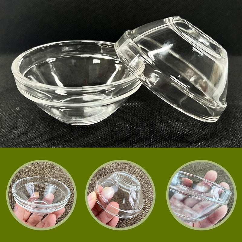 FMOACEN 10Pack Clear Glass Bowls  3 Stackable Serving Bowls for Ramekins Appetizer Tray Sauce Dish  25oz Capacity Perfect for BBQ Home Party Picnic Gathering - Image 4