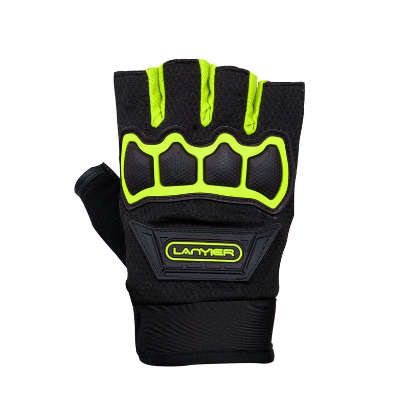 ZaySoo Gloves Protective Half Finger Hand Riding, Cycling, Bike Motorcycle Gym Gloves for Men - Green - Image 5