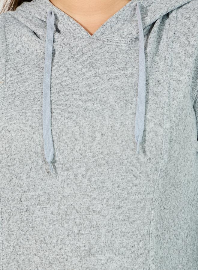 Styli Hooded Jersey Midi Dress  - Image 3