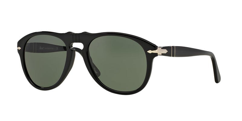 Persol PO0649 Aviator Sunglasses, Black/Green, 56 mm - Image 2