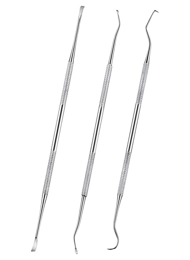 ccHuDE 3 Pcs Dog Dental Tooth Scaler Teeth Scraper Stainless Steel Tooth Pick Dental Tarter Scraper Pet Teeth Cleaning Tools Silver