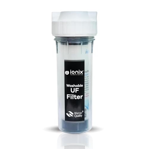 IONIX PVDF Full Transparent Casing for Mud Monitoring,Lifetime no Replacement Needed, Pre Filter for Water Purifier, Washable UF Filter 5-Year Life, 0.01 Micron,Compatible with All Ro's - Image 1
