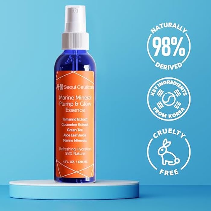 SeoulCeuticals Korean Skin Care Essence Toner - K Beauty Skincare Spray Mist For Face Contains Cucumber Extract and Marine Minerals + Organic Aloe - Get That Healthy Youthful Glow - Image 5