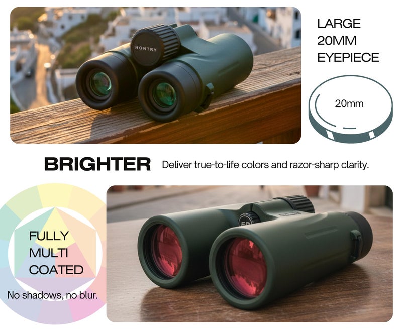 Hontry 8x42 Binoculars with IPX6 Waterproof Protection for Bird Watching, Hunting, Cruise Ship, Travel and Safari - Image 4