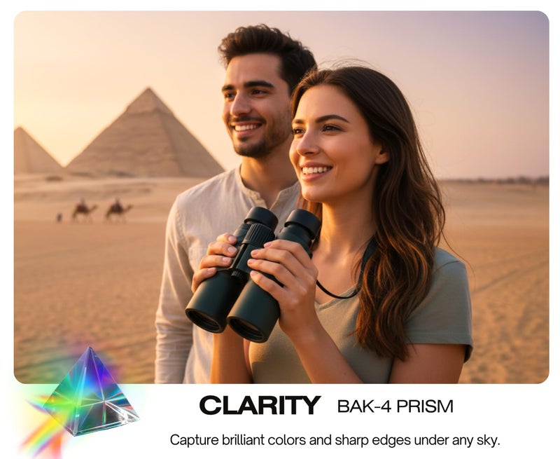 Hontry 8x42 Binoculars with IPX6 Waterproof Protection for Bird Watching, Hunting, Cruise Ship, Travel and Safari - Image 3