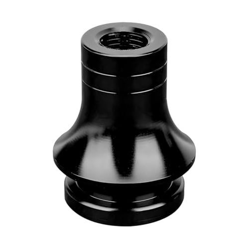 Wevdn Car Shift Knob Boot Retainer M12125 Durable Aluminum Shift Boot Retainer Stick Shift Knob Adapter Waterproof RustProof Metal Manual Car Gear Shifter Lever Adapter Accessories Black - Image 1