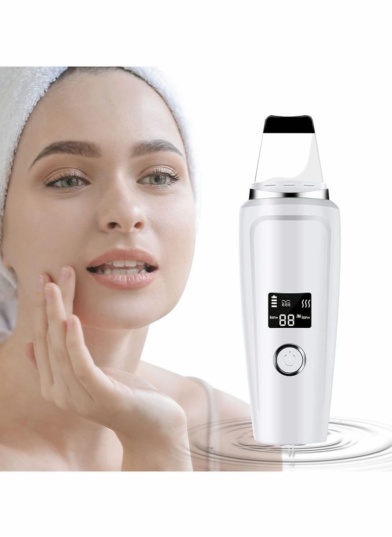 NIBEMINENT Skin Scrubber Face Spatula, Blackhead Remover Pore Cleaner with LCD Display, Spatula Tool Four Modes, Comedones Extractor for Facial Deep  - Image 1