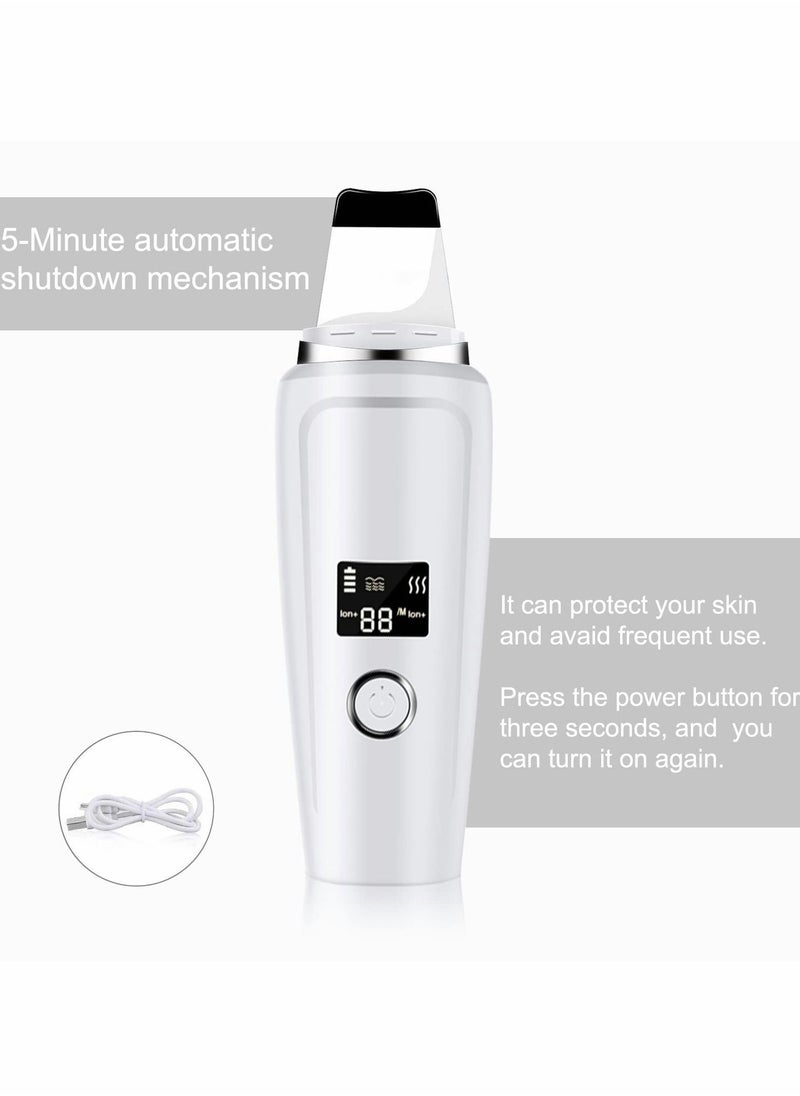 NIBEMINENT Skin Scrubber Face Spatula, Blackhead Remover Pore Cleaner with LCD Display, Spatula Tool Four Modes, Comedones Extractor for Facial Deep  - Image 3