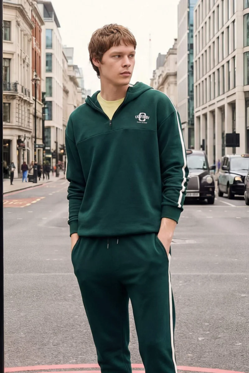 ديفاكتو Boxy Fit Printed Long Sleeve Sweatshirt