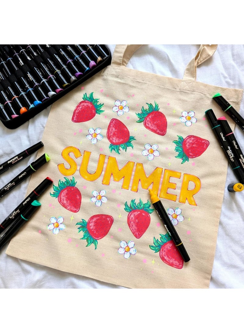 Ohuhu 30 Colors Acrylic Paint Pens : Dual Tip (Round & Fine) - Image 2