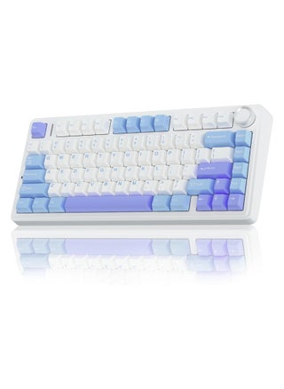 AULA F75 75% Wireless Mechanical Keyboard,Gasket Hot Swappable Custom Keyboard,Pre-lubed Linear Switches RGB Backlit Gaming Keyboard,2.4GHz/Type-C/BT5.0 Mechanical Keyboard(Star Vector Switch - White&Blue&Purple) - pzsku/ZA2C3C330E40B0B76C92EZ/45/_/1733042450/2b55fa33-0e6c-481f-a827-265f85f96c42