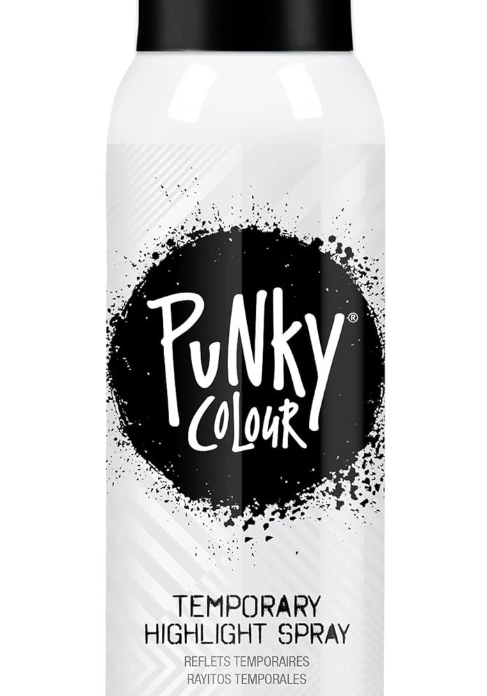 Jerome Russell Punky Colour Temporary Highlight Spray in True Black - Fast-Drying, Non-Sticky Hair Dye for Instant Vivid Color, 3.5 oz - Image 1