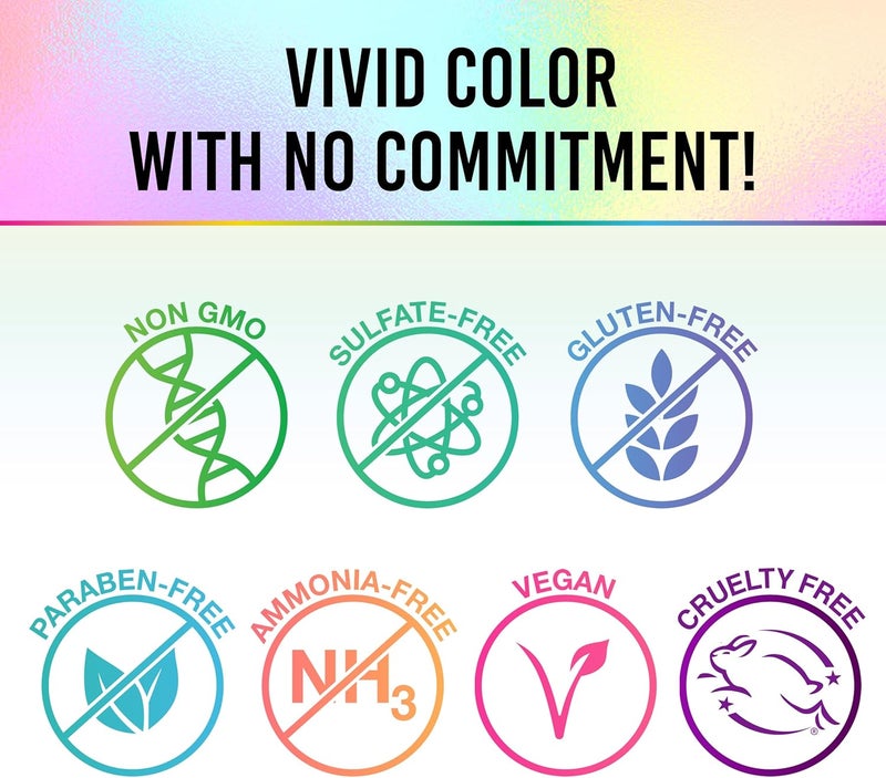 Jerome Russell Punky Colour Temporary Highlight Spray in True Black - Fast-Drying, Non-Sticky Hair Dye for Instant Vivid Color, 3.5 oz - Image 4