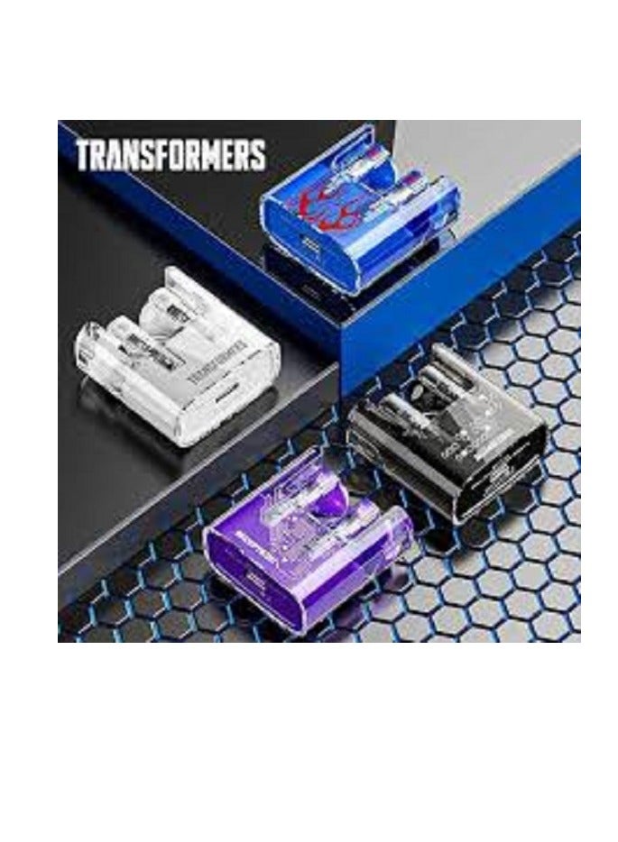 Transformers TF-T08 Bluetooth 5.3 Earphones Noise Reduction Headphones HiFi Sound Earbuds Gaming Music Headset Game Earbud blue