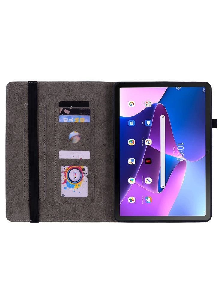 جراب جلدي من البولي يوريثان بتصميم مطبوع لجهاز Lenovo Tab M10 Plus (الجيل الثالث)/Xiaoxin Pad 2022 مقاس 10.6 بوصة - وردي - Image 2