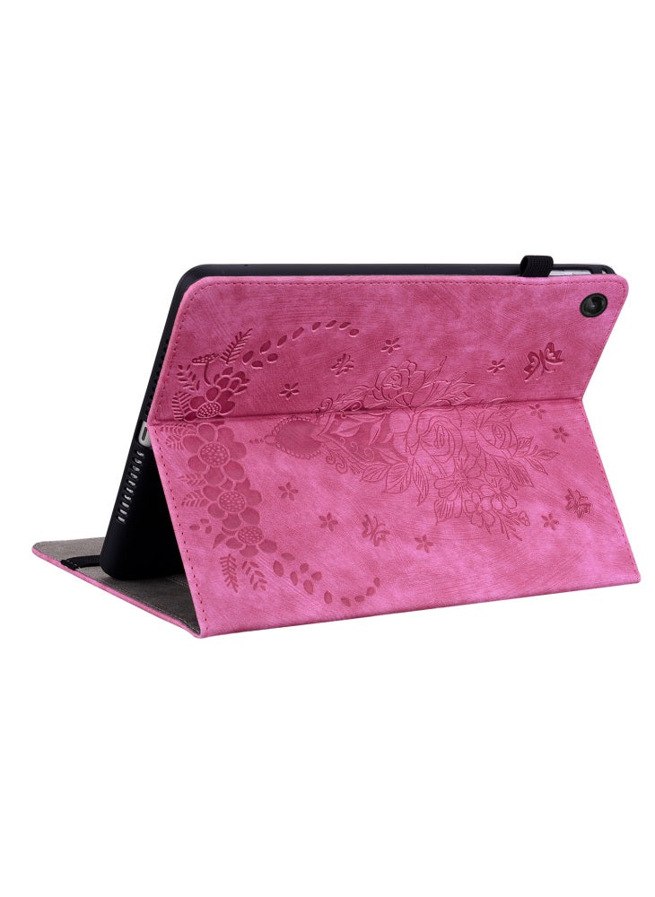جراب جلدي من البولي يوريثان بتصميم مطبوع لجهاز Lenovo Tab M10 Plus (الجيل الثالث)/Xiaoxin Pad 2022 مقاس 10.6 بوصة - وردي - Image 4