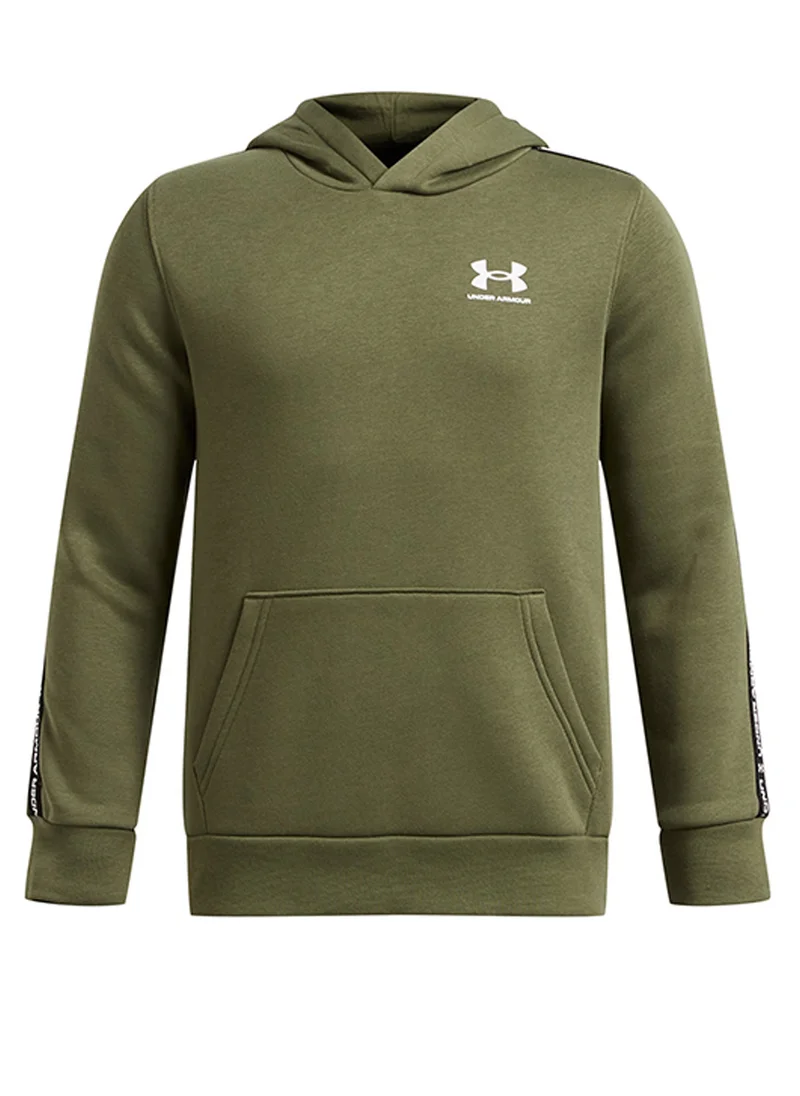 اندر ارمور Boys' UA Icon Fleece Taping Hoodie