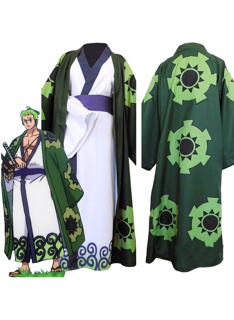 Generic - Two-piece Wano cosplay suit Roronoa Zoro One Piece anime suit kimono - Image 1