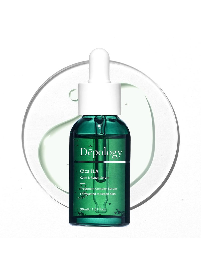 depology - Depology CICA H.A Calm & Repair Serum | Reducing Discomfortable and Sensitivity Face Serum | Hydrating & Replenishing Facial Skin Care Product | Providing Relief from Redness Serum 1.01 fl.Oz - Image 1