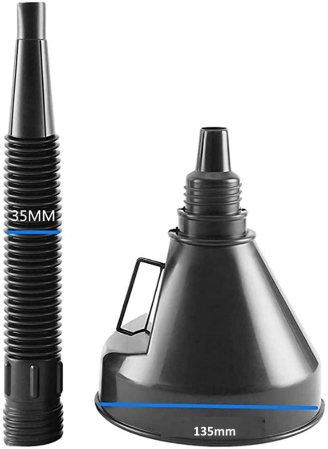 Royal Apex Royal Apex Plastic Large Funnels Wide Mouth With Strainer - Oil Funnel Automotive Flexible With Hose For Cars And Motorcycles, Engine Oil, Liquid, Diesel, Kerosene And Gasoline  - Image 2