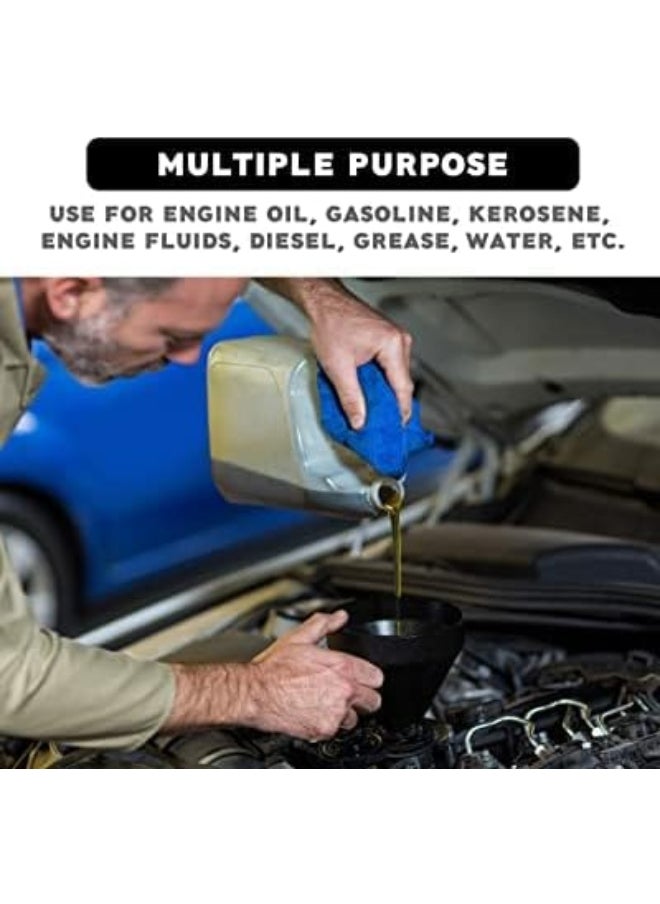 Royal Apex Royal Apex Plastic Large Funnels Wide Mouth With Strainer - Oil Funnel Automotive Flexible With Hose For Cars And Motorcycles, Engine Oil, Liquid, Diesel, Kerosene And Gasoline  - Image 5