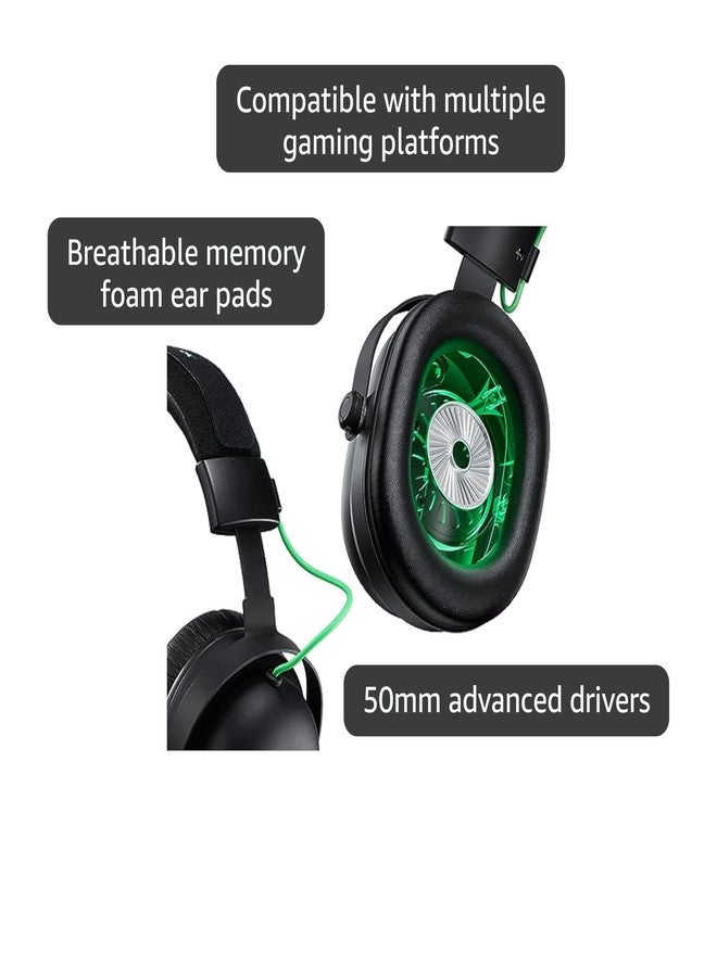 Black Shark Gaming Headset with Noise Canceling Cardioid Mic, Over-Ear Headphones for PC, PS4, PS5, Xbox, Switch, 50mm Dynamic Drivers & LED Light - Image 4