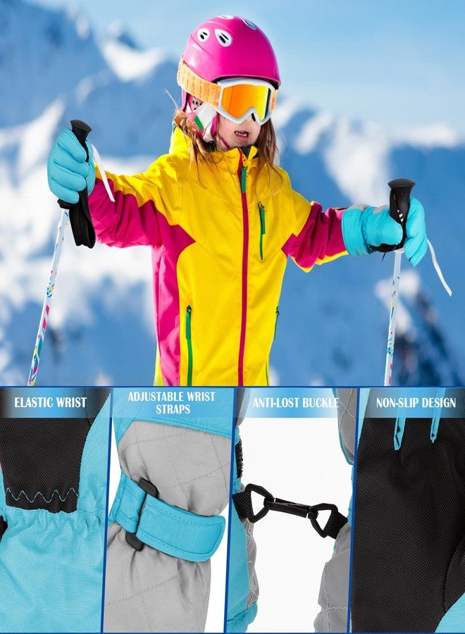 DARCHEN 3-12 Kids Snow Gloves Boys Winter Waterproof Ski Snowboarding Insulated Warm Windproof Cold Weather Sports Age Girls Years Olds - Image 4